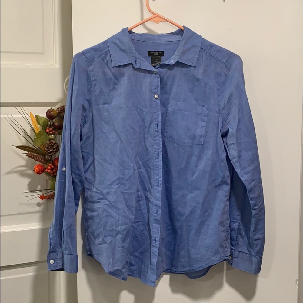 Blue button up